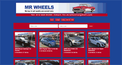 Desktop Screenshot of mrwheels.co.za